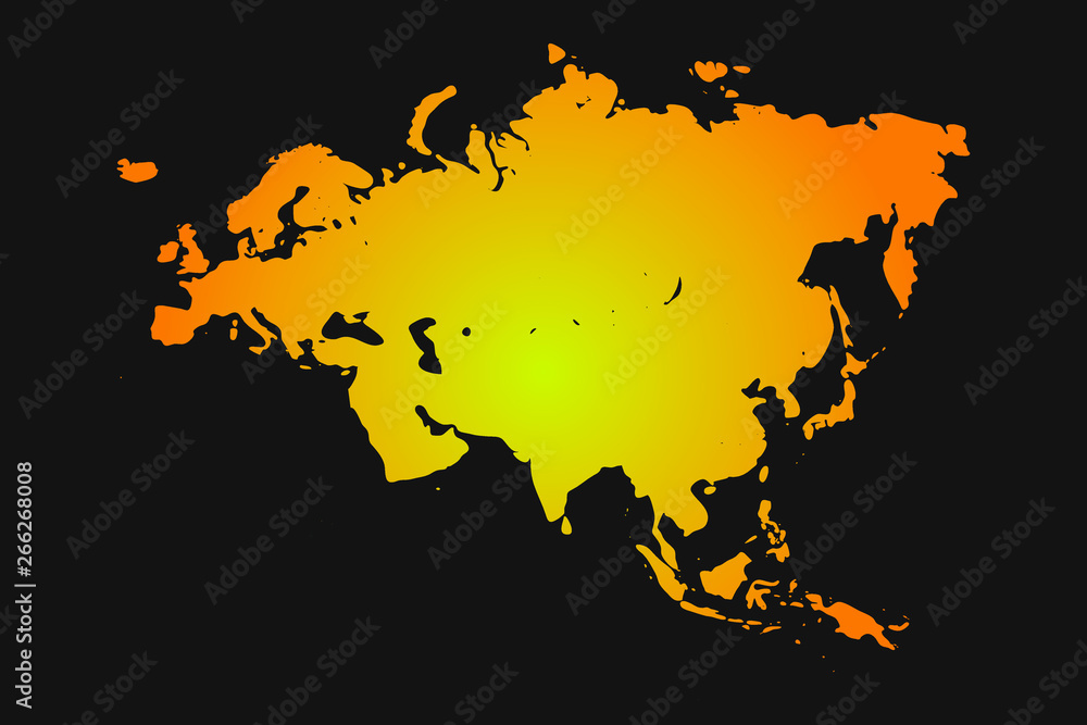 Obraz premium Eurasia1 vector colorful map