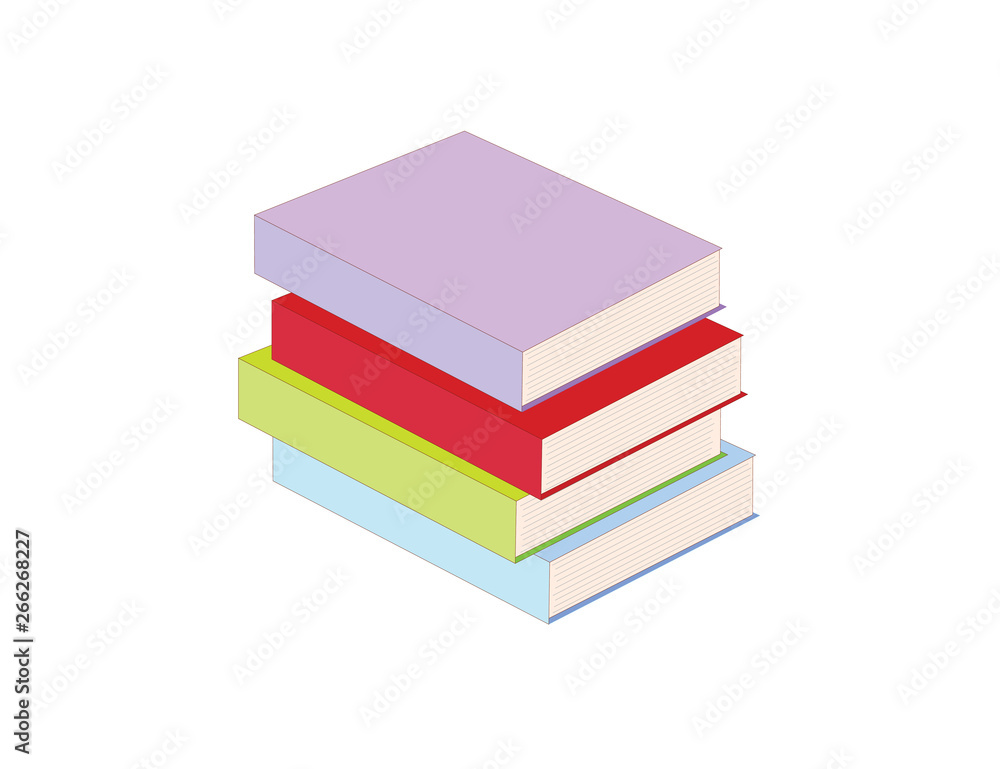 Vector icon of books. Knowledge, education and science. Vector icon of books. Knowledge, education and science.