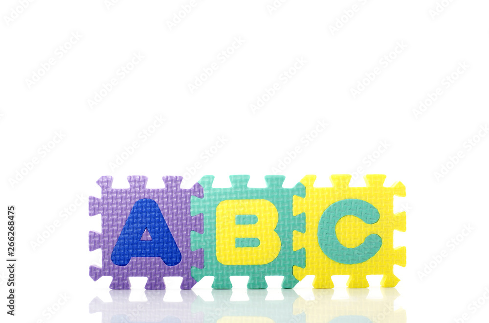 Alphabet Concept. ABC wordblock on a white background Alphabet Concept. ABC wordblock on a white background