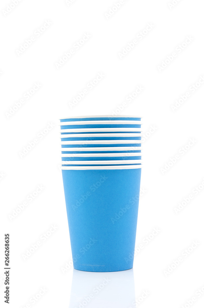 Blue cup isolated on white Blue cup isolated on white