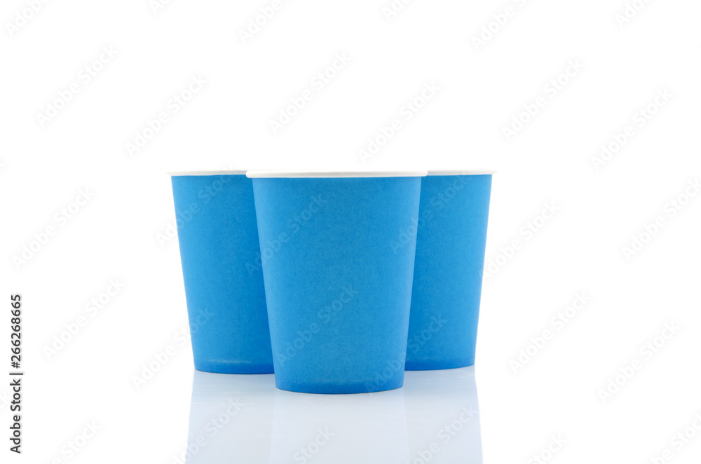 Blue cup isolated on white Blue cup isolated on white