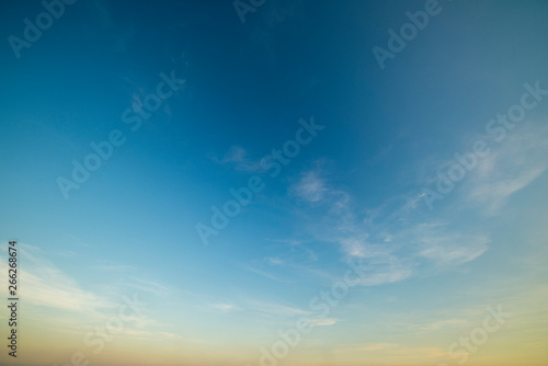 A nice blue sky just before sunset