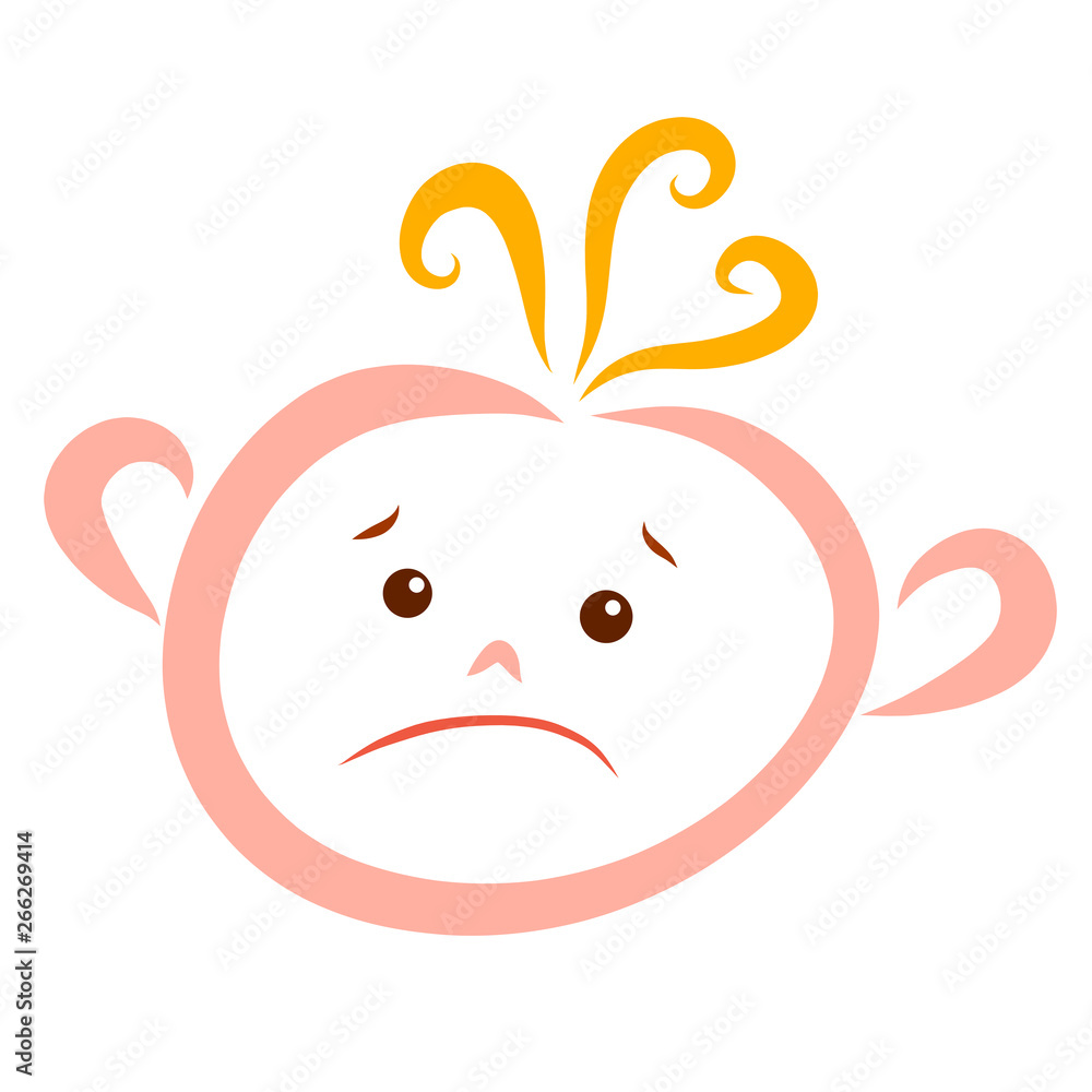 sad or scared child, face without a smile sad or scared child, face without a smile
