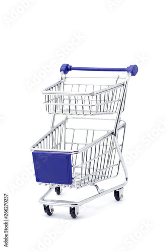 Empty shopping cart isolated on white background © Zurainie
