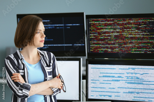 Portrait of female programm...