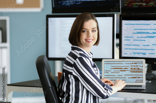 Portrait of female programm...