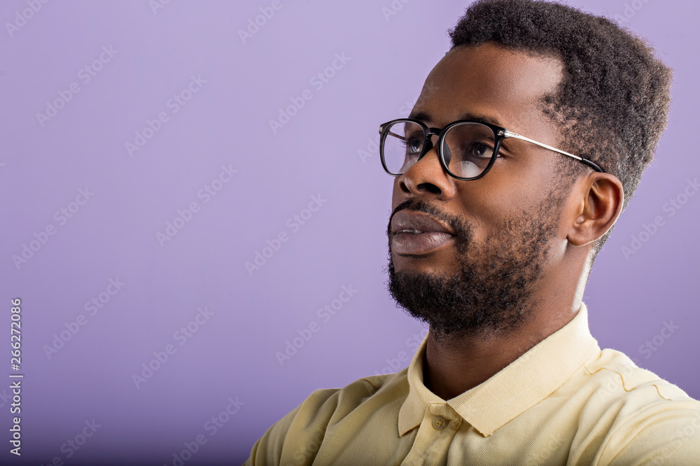Obraz premium Closeup portrait of american man indoor