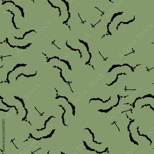 Forest camouflage of various shades of black and green colors