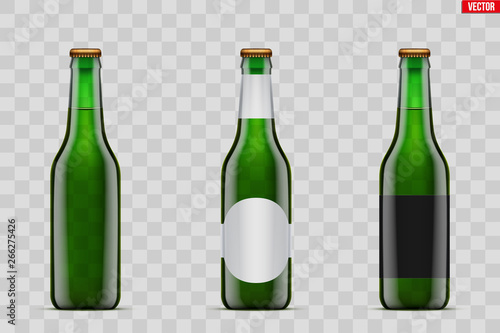 Craft beer bottle set mockup