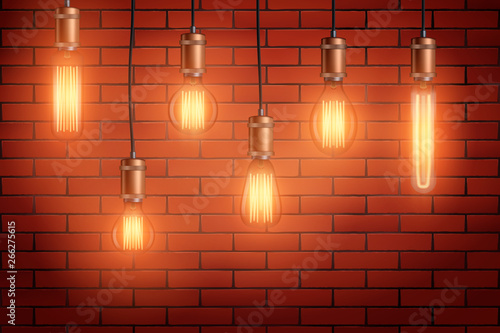 Retro edison light bulb set