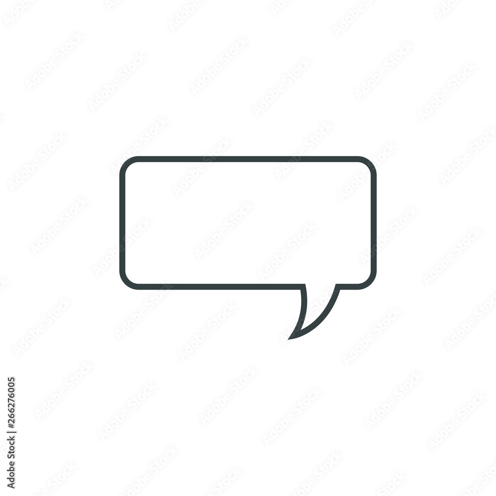 Speech bubble, speech balloon, chat bubble vector icon for apps and websites