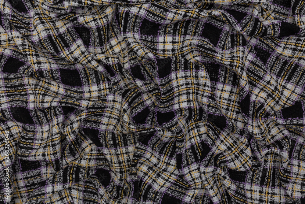 Creative tartan fabric with textile texture background