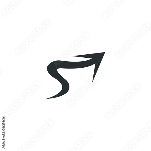 Simple black icon on white background. Repeat icon. Vector illustration web design element. curve arrow. vector