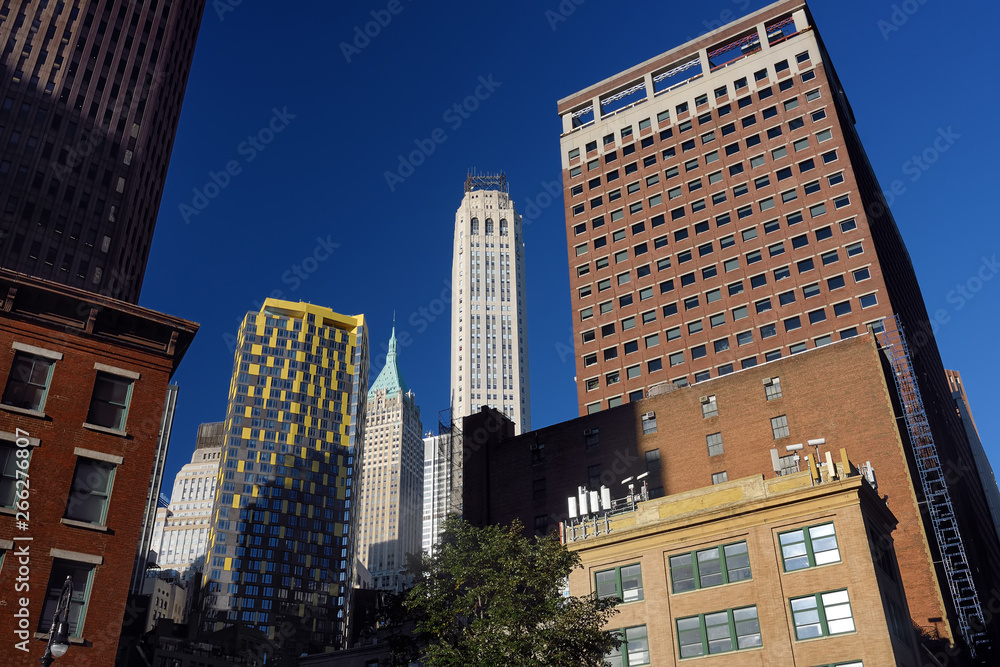 Wall of New York skyscrapers. Manhattan. Wall of New York skyscrapers. Manhattan.