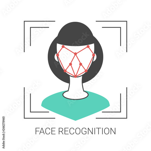 Face recognition concept.