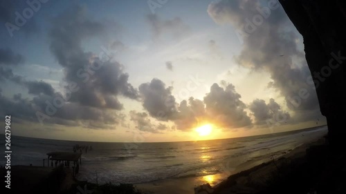Beautiful evening time lapse video from beach photo