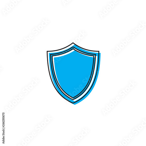 Free Download shield or guard vector icon concept, isolated on white background - GFXLoad