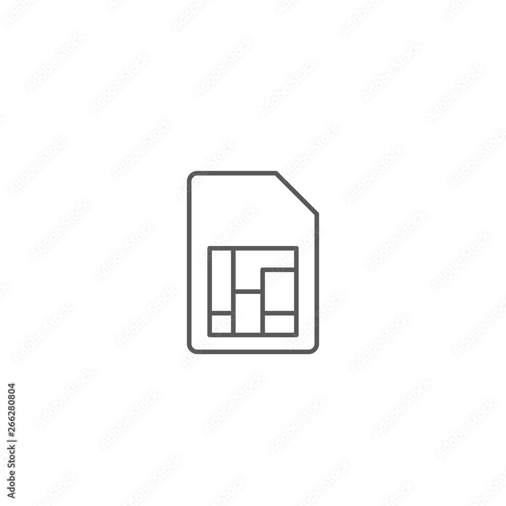 sim card vector icon concept, isolated on white background sim card vector icon concept, isolated on white background