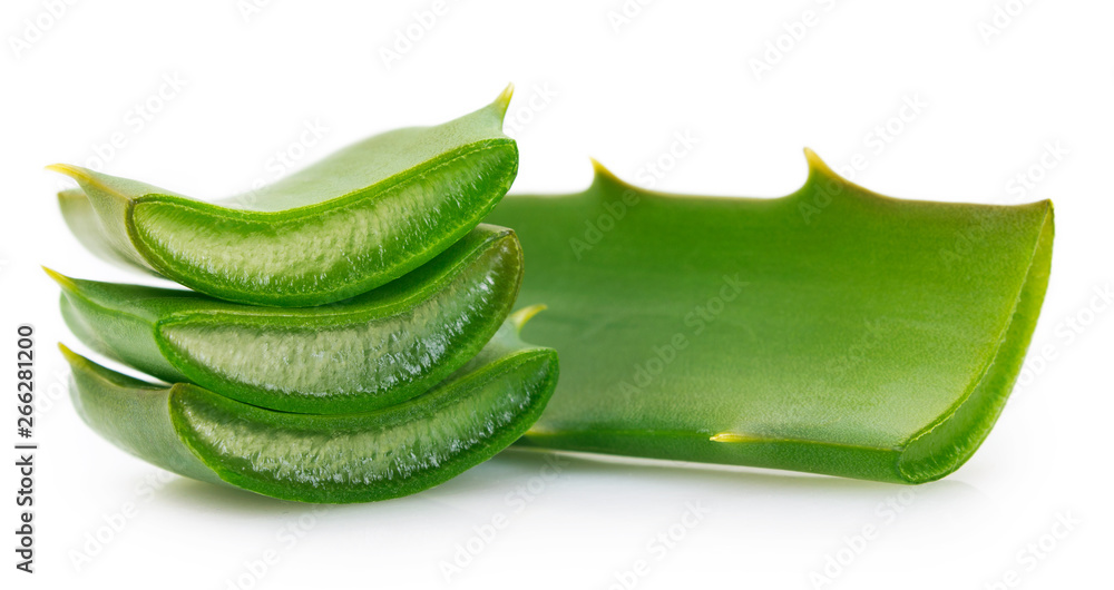 Fresh aloe vera on white background Fresh aloe vera on white background