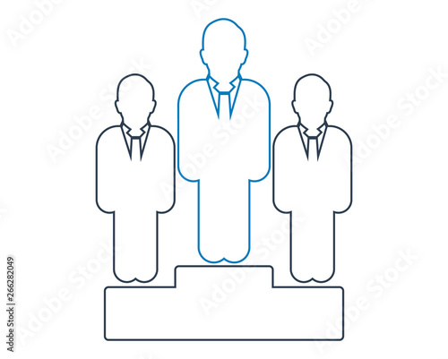 Business leader Icon. Line style vector EPS.