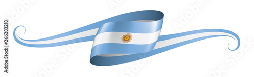 Argentina flag, vector illustration on a white background
