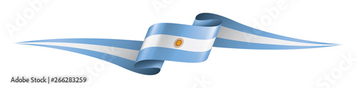 Argentina flag, vector illustration on a white background