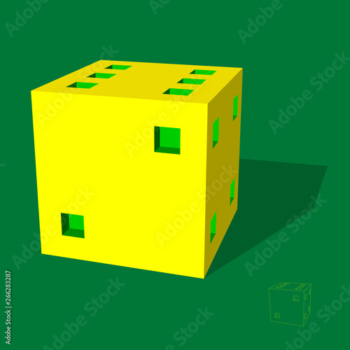 Dice. 3d Vector colorful il...
