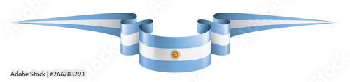 Argentina flag, vector illustration on a white background