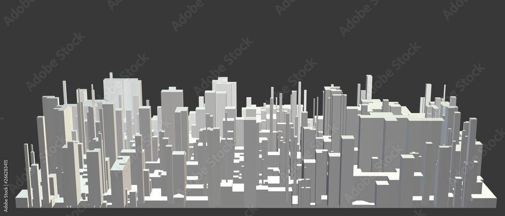 Fototapeta premium Abstract model of city. Vector illustration.