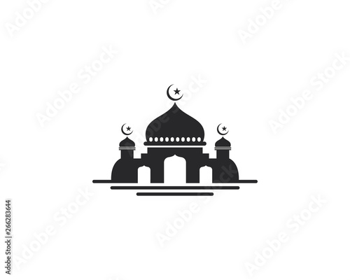 Mosque Moslem icon vector Illustration design template