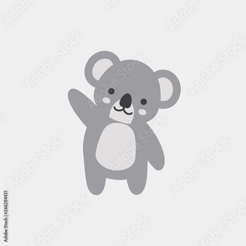 cute koala character vector design  greeting card  invitation  greeting card  poster  with cute  cartoon hand drawn watercolor background