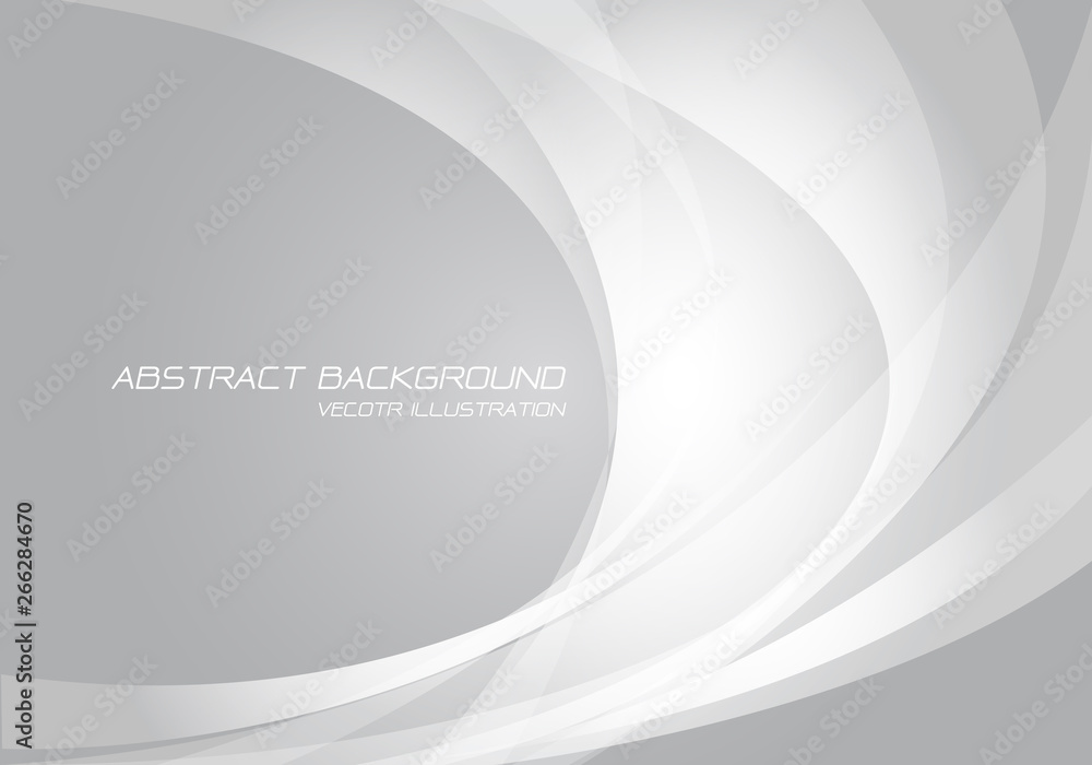 Abstract white curve light on grey design modern futuristic technology background vector illustration. Abstract white curve light on grey design modern futuristic technology background vector illustration.