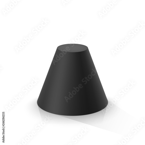 Black frustum cone photo