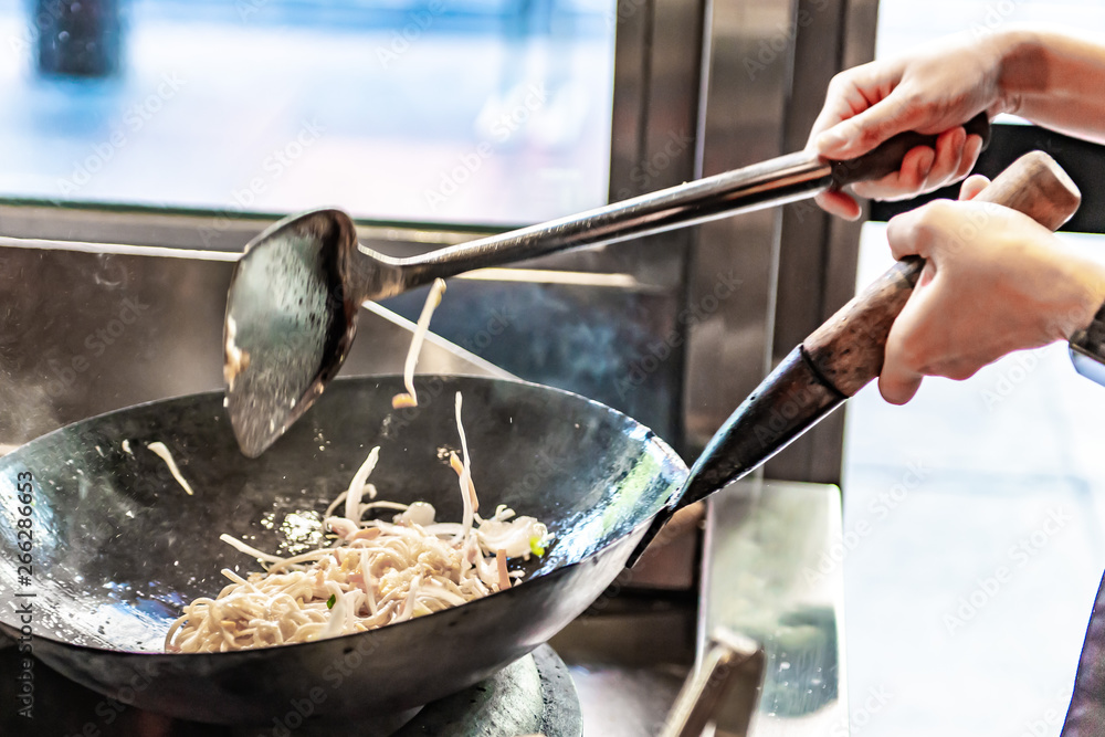 cooking on fried pan cooking on fried pan