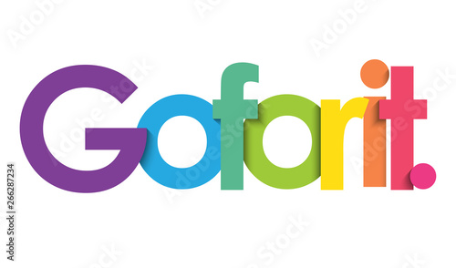 GO FOR IT. colorful typography banner
