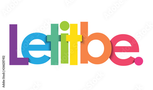 LET IT BE. colorful typography banner