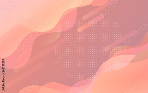 Colorful Wave and circle polka dot abstract background vector