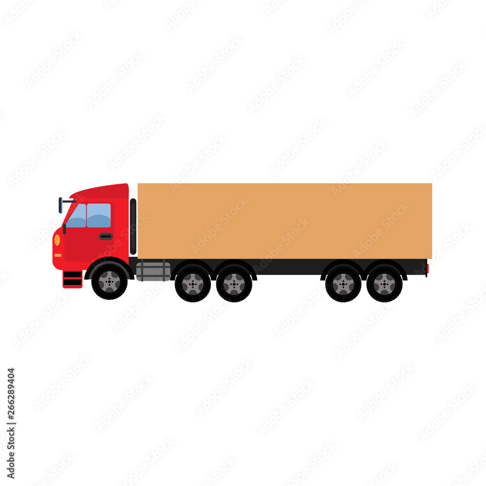 Vector truck template isolated on white background. Commercial cargo van. Vector illustration Vector truck template isolated on white background. Commercial cargo van. Vector illustration