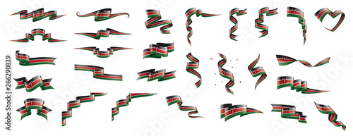 Kenya flag, vector illustration on a white background