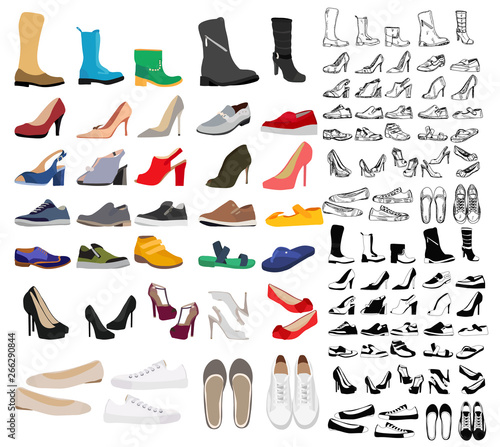 collection of men's and women's shoes