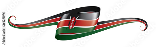 Kenya flag, vector illustration on a white background