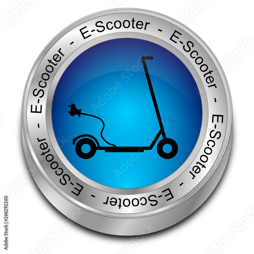 E-Scooter Button - 3D illustration