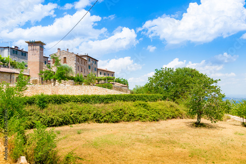View of Tegoia near Siena in Tuscany, Italy photo