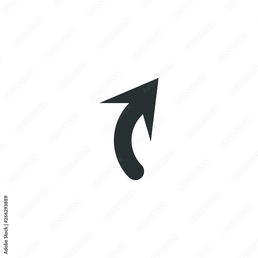 Simple black icon on white background. Repeat icon. Vector illustration web design element. curve arrow. vector Simple black icon on white background. Repeat icon. Vector illustration web design element. curve arrow. vector