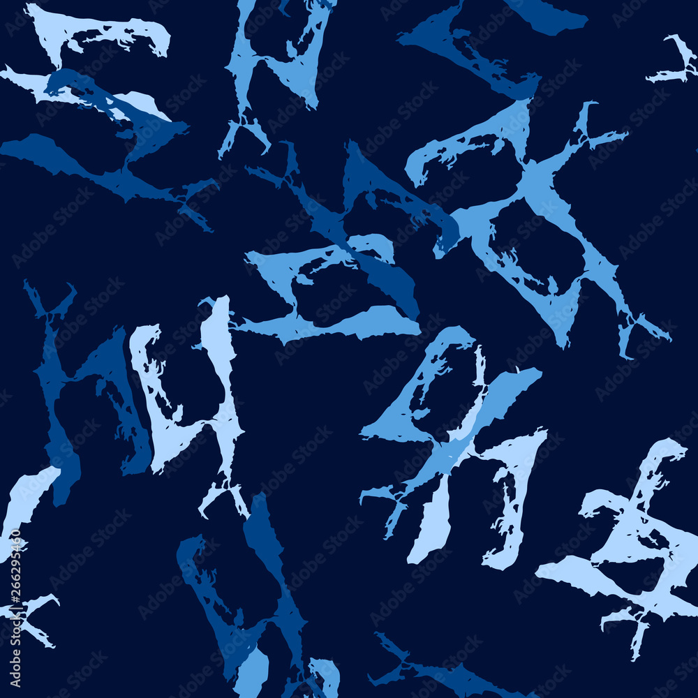 Marine camouflage of various shades of blue colors Marine camouflage of various shades of blue colors