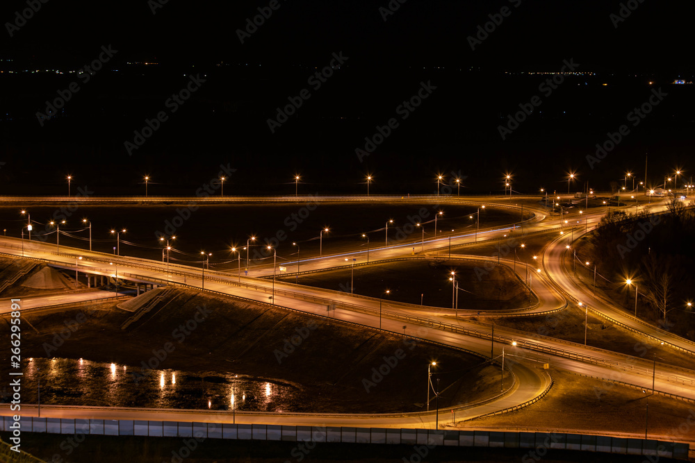 road junction late at night