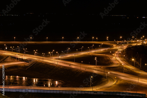 road junction late at night