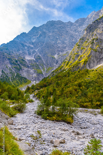 Mountains valley near Koenigssee, Konigsee, Berchtesgaden National Park, Bavaria, Germany