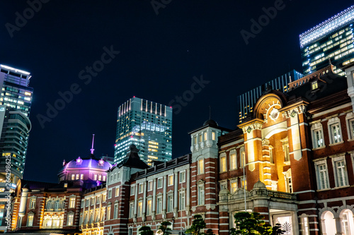 Tokyo, Japan - December 20, 2017: Illumination at Tokyo Station