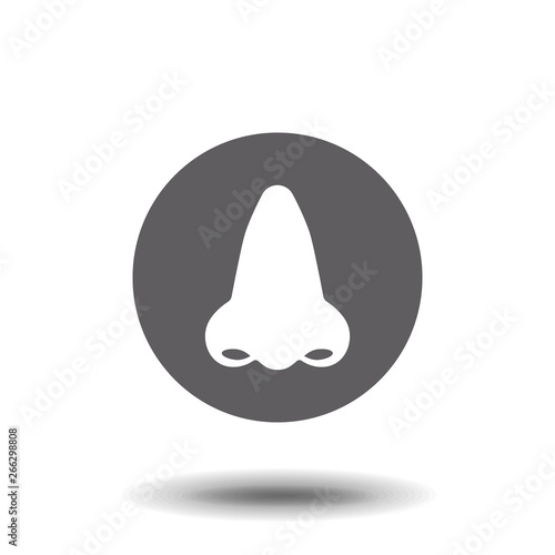 nose. monochrome icon. Symbol for your web site design, logo, app, UI. Vector illustration, EPS